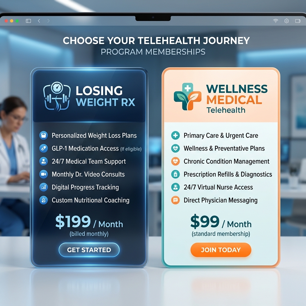 Losing Weight RX vs Noom Med program comparison and pricing details