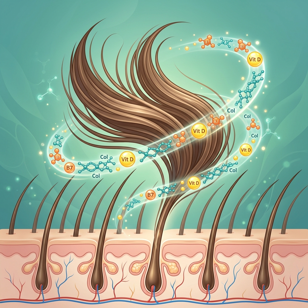 Visualizing telogen effluvium temporary hair loss and nutrient shunting caused by rapid weight loss on semaglutide