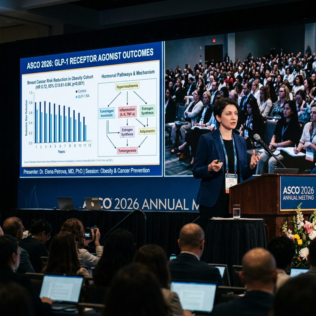 ASCO 2026: GLP-1 Receptor Agonists Associated with 30% Lower Breast Cancer Risk